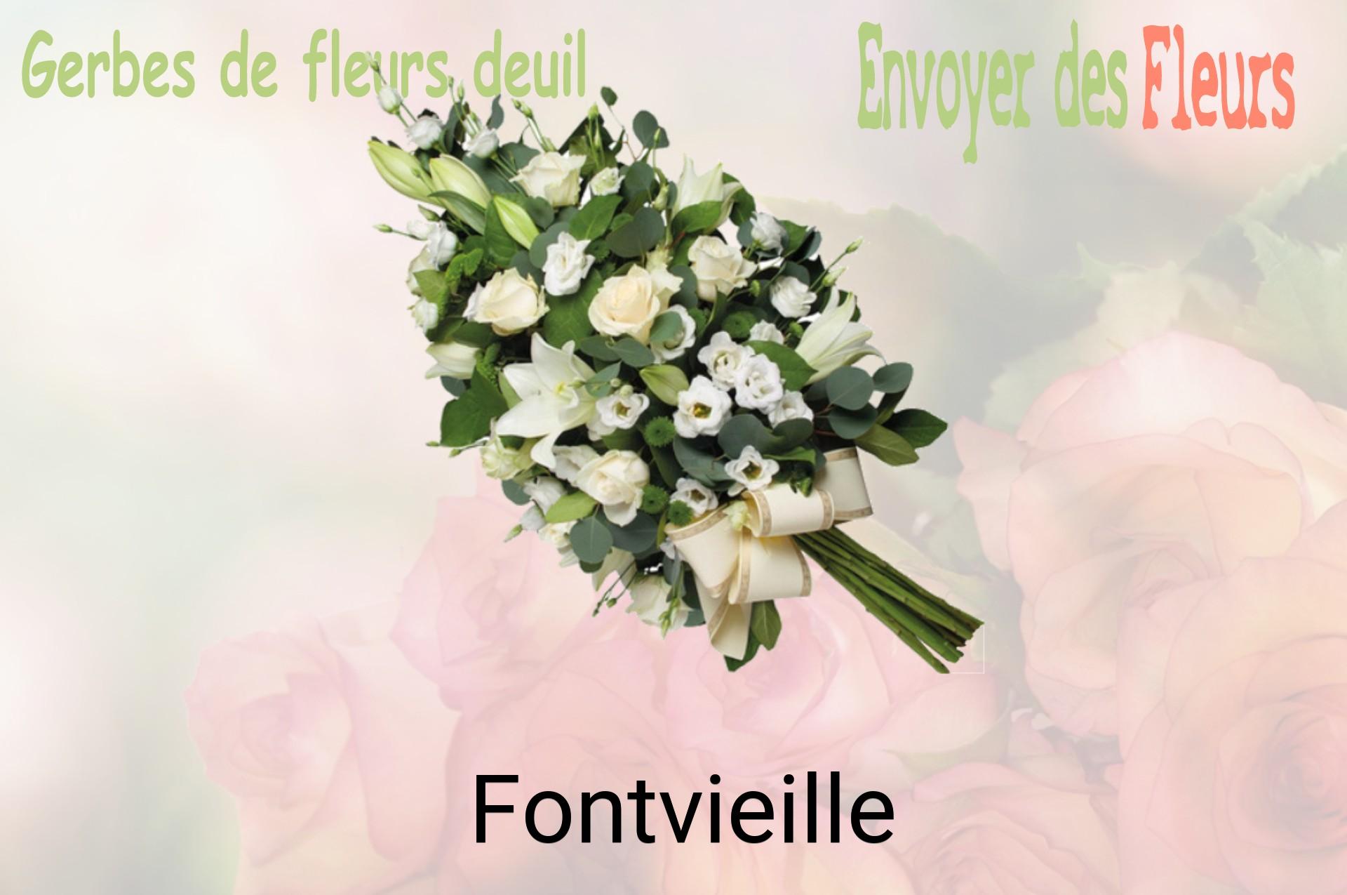 Gerbe de fleurs de deuil livrée à Fontvieille